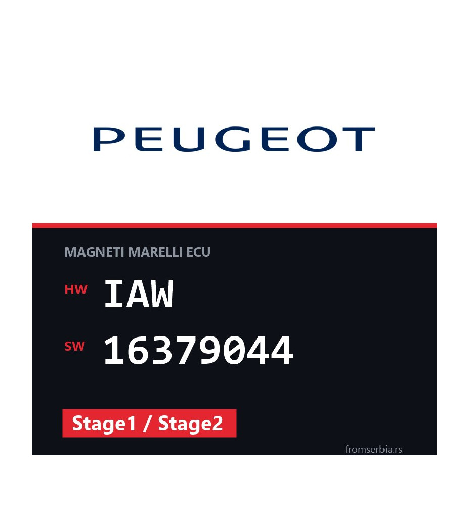 Peugeot 206 IAW 16379044 Stage1 / Stage2 tuning file