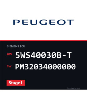Peugeot 307 5WS40030B-T PM32034000000 Stage1 tuning file