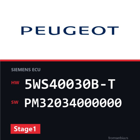 Peugeot 307 5WS40030B-T PM32034000000 Stage1 tuning file