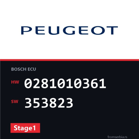 Peugeot 406 0281010361 353823 Stage1 tuning file