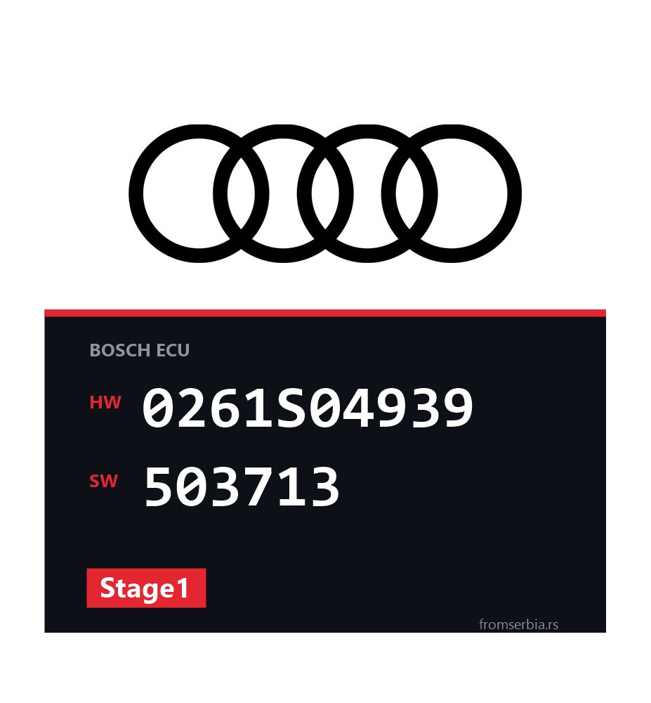 Audi A3 0261S04939 503713 Stage1 tuning file