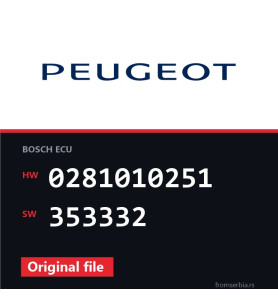 Peugeot 406 0281010251 353332 original ECU file