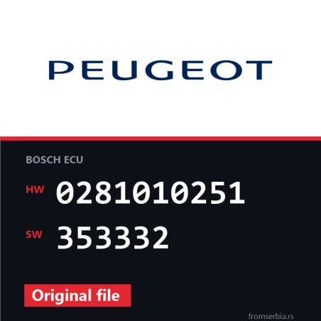 Peugeot 406 0281010251 353332 original ECU file