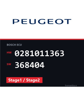 Peugeot 807 0281011363 368404 Stage1 / Stage2 tuning file