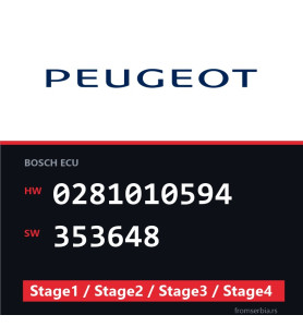 Peugeot 0281010594 353648 Stage1 / Stage2 / Stage3 / Stage4 file