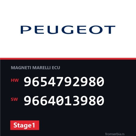 Peugeot 307 9654792980 9664013980 Stage1 tuning file