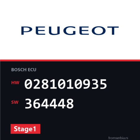 Peugeot 307 0281010935 364448 Stage1 tuning file