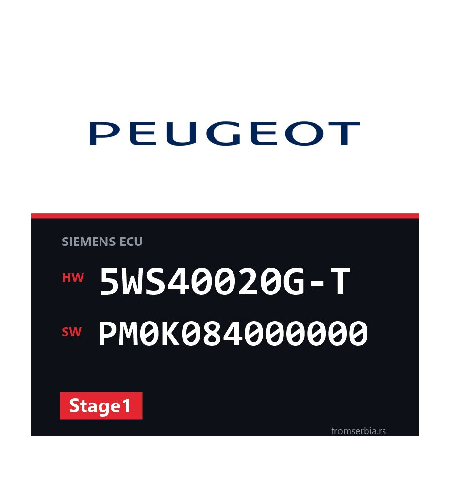 Peugeot 307 5WS40020G-T PM0K084000000 Stage1 tuning file