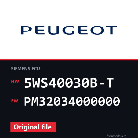 Peugeot 307 5WS40030B-T PM32034000000 original ECU file