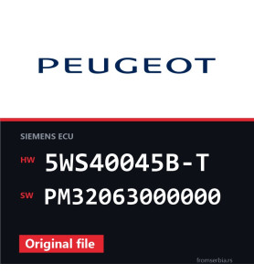 Peugeot 307 5WS40045B-T PM32063000000 original ECU file