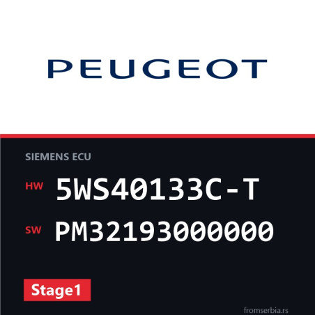 Peugeot 307 5WS40133C-T PM32193000000 Stage1 tuning file