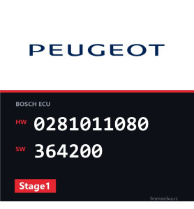Peugeot 406 0281011080 364200 Stage1 tuning file