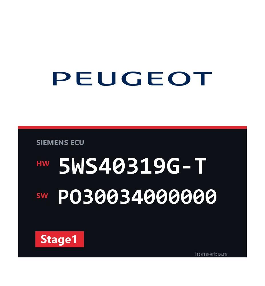 Peugeot 407 5WS40319G-T PO30034000000 Stage1 tuning file