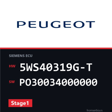 Peugeot 407 5WS40319G-T PO30034000000 Stage1 tuning file