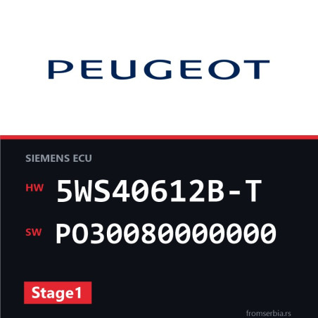Peugeot 407 5WS40612B-T PO30080000000 Stage1 tuning file