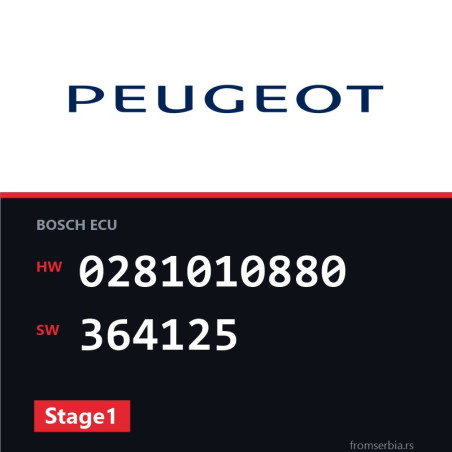 Peugeot 607 0281010880 364125 Stage1 tuning file