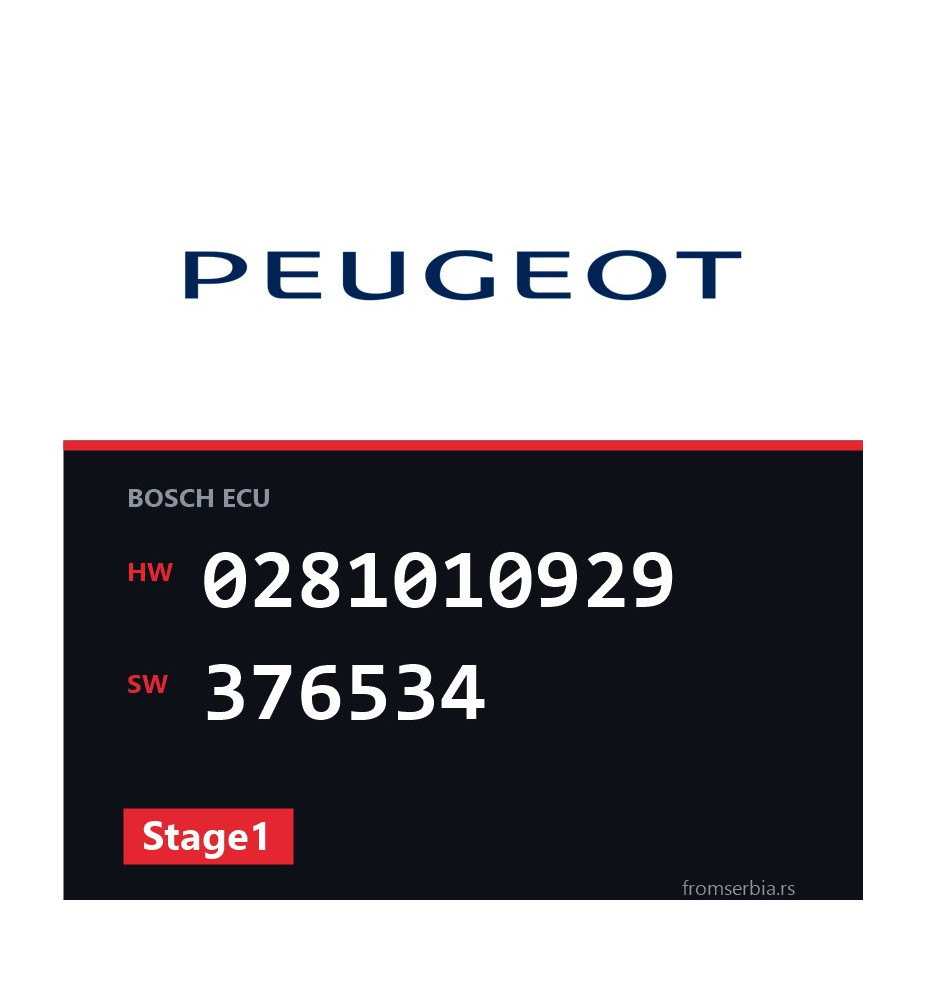 Peugeot Boxer 0281010929 376534 Stage1 tuning file
