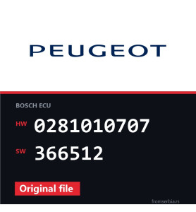 Peugeot 206 0281010707 366512 original ECU file