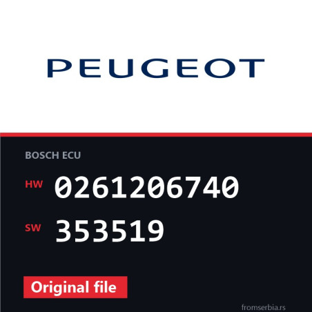 Peugeot 406 0261206740 353519 original ECU file