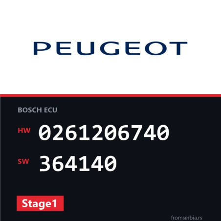 Peugeot 406 0261206740 364140 Stage1 tuning file