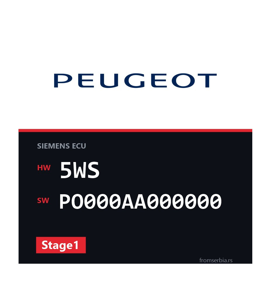 Peugeot 407 5WS PO000AA000000 Stage1 tuning file