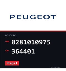 Peugeot 607 0281010975 364401 Stage1 tuning file
