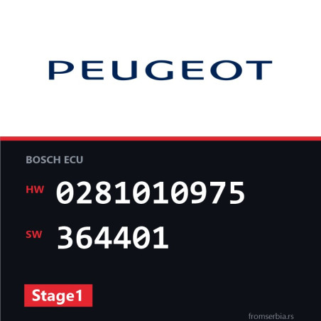 Peugeot 607 0281010975 364401 Stage1 tuning file