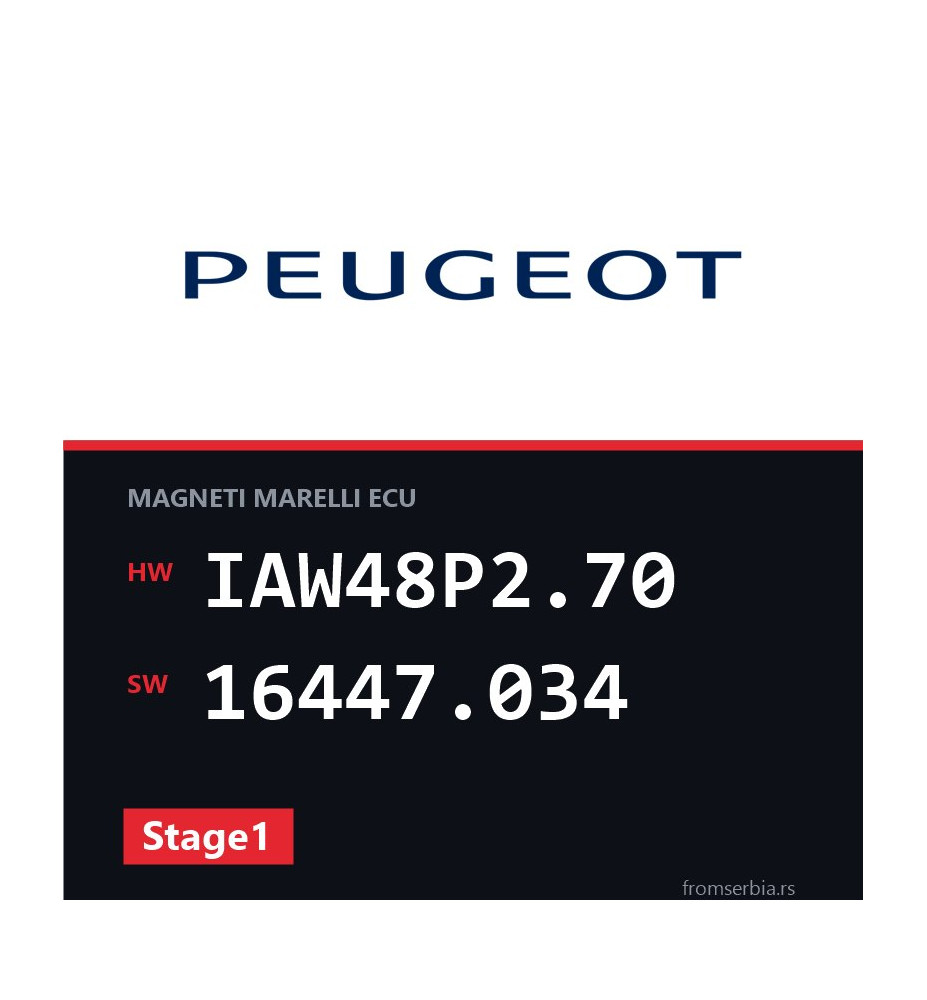 Peugeot 206 IAW48P2.70 16447.034 Stage1 tuning file