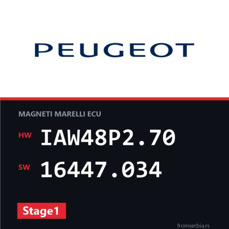 Peugeot 206 IAW48P2.70 16447.034 Stage1 tuning file