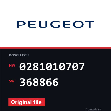 Peugeot 206 0281010707 368866 original ECU file