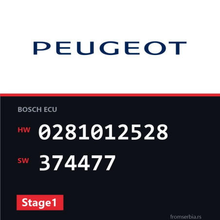 Peugeot 206 0281012528 374477 Stage1 tuning file