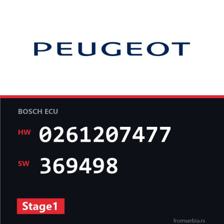 Peugeot 206 0261207477 369498 Stage1 tuning file