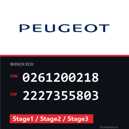 Peugeot 306 0261200218 2227355803 Stage1 / Stage2 / Stage3 tuning file