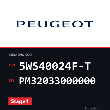 Peugeot 307 5WS40024F-T PM32033000000 Stage1 tuning file