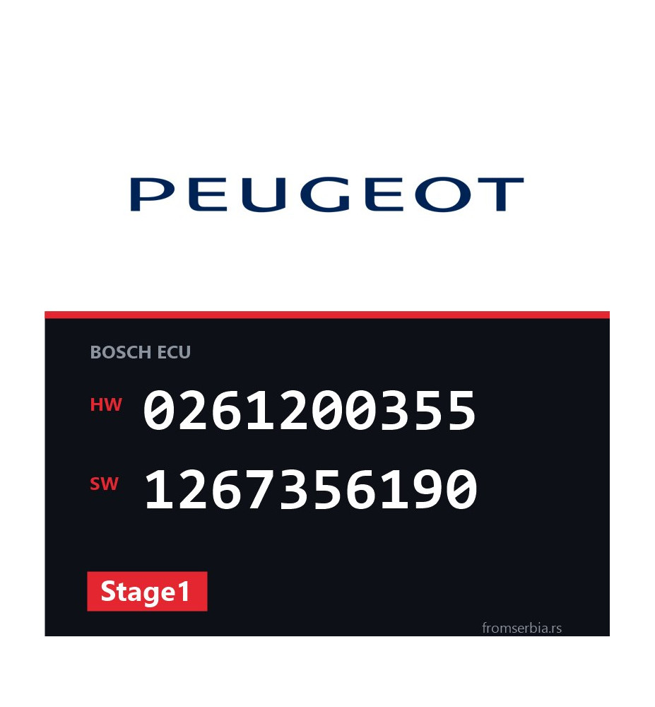 Peugeot 405 0261200355 1267356190 Stage1 tuning file