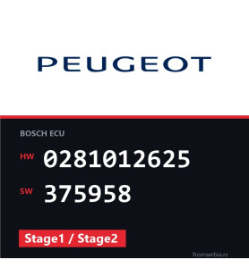 Peugeot 407 0281012625 375958 Stage1 / Stage2 tuning file