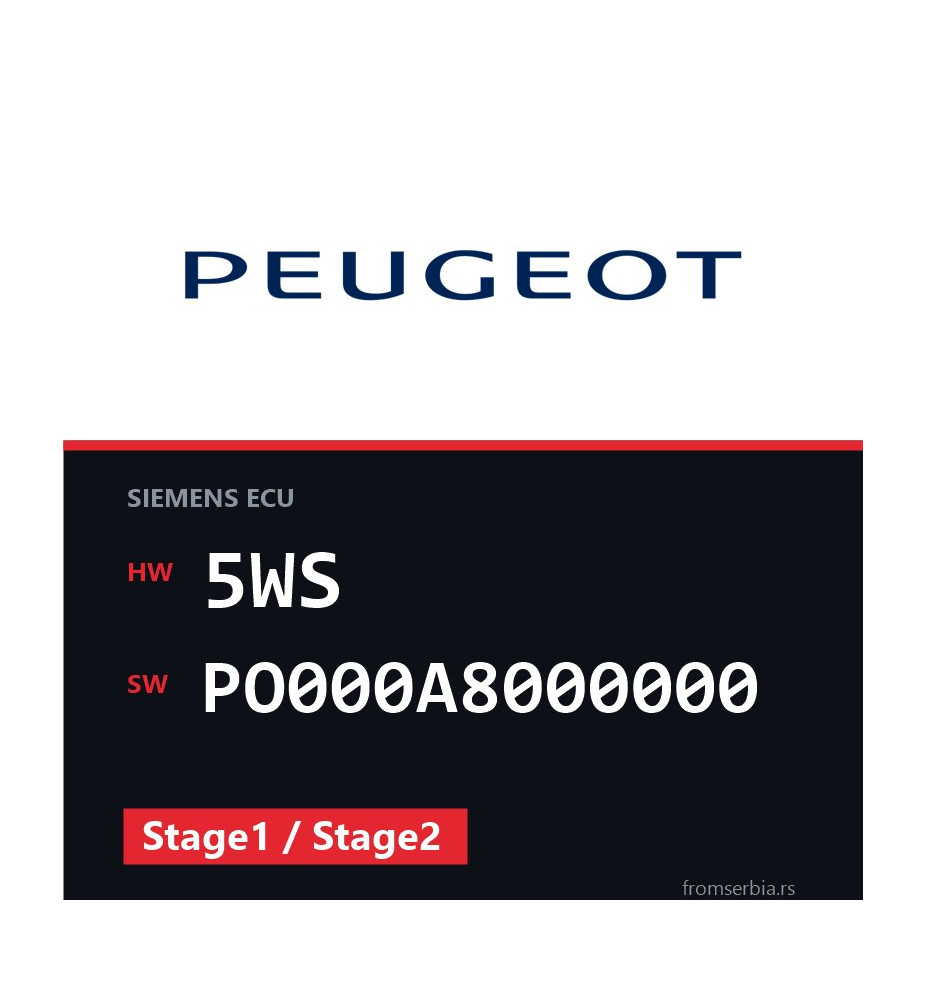 Peugeot 407 5WS PO000A8000000 Stage1 / Stage2 tuning file