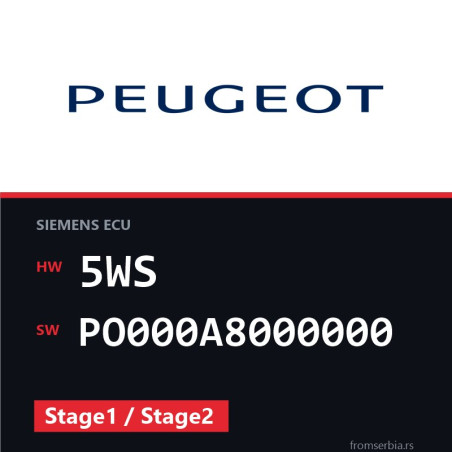 Peugeot 407 5WS PO000A8000000 Stage1 / Stage2 tuning file
