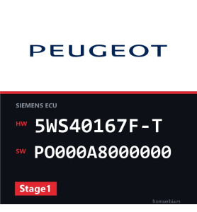 Peugeot 407 5WS40167F-T PO000A8000000 Stage1 tuning file