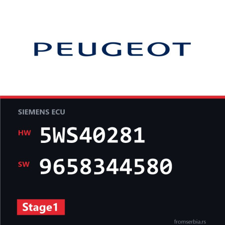 Peugeot 407 5WS40281 9658344580 Stage1 tuning file