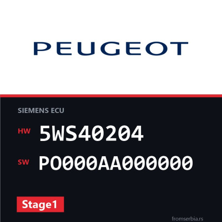 Peugeot 407 5WS40204 PO000AA000000 Stage1 tuning file