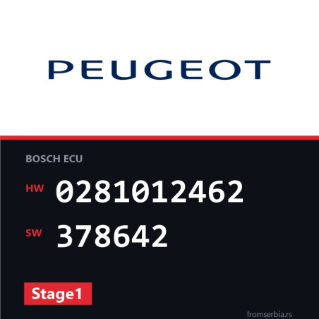 Peugeot 807 0281012462 378642 Stage1 tuning file