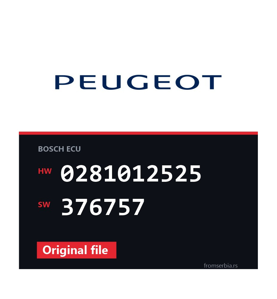 Peugeot 206 0281012525 376757 original ECU file