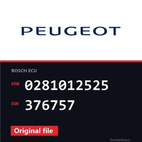 Peugeot 206 0281012525 376757 original ECU file
