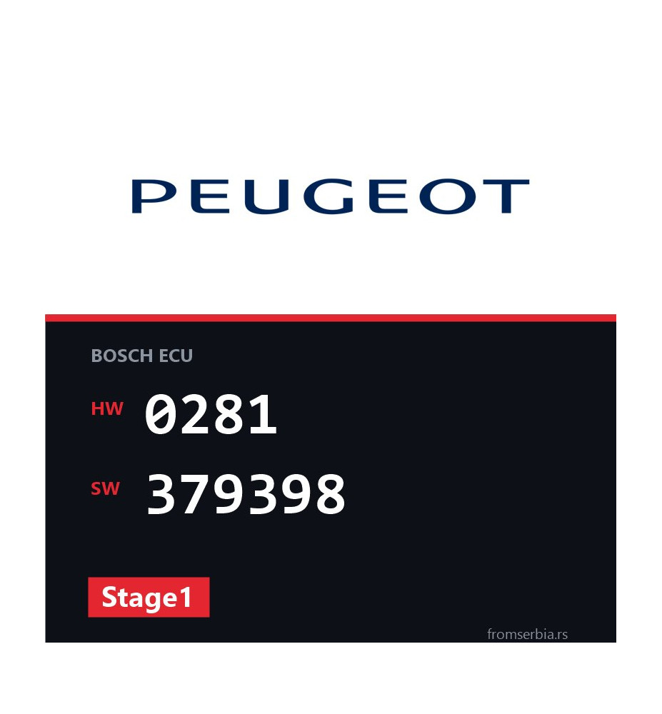 Peugeot 207 0281 379398 Stage1 tuning file