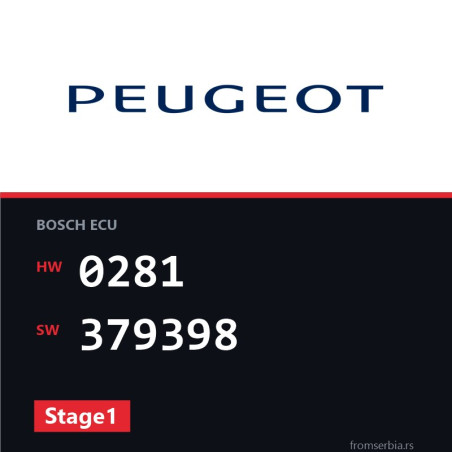 Peugeot 207 0281 379398 Stage1 tuning file