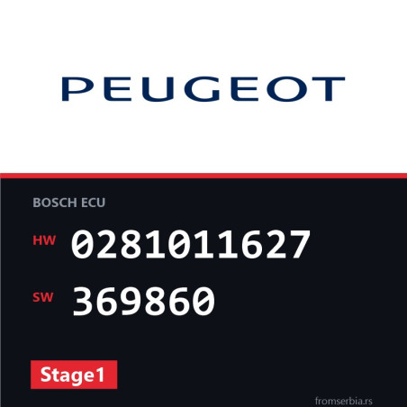 Peugeot 307 0281011627 369860 Stage1 tuning file