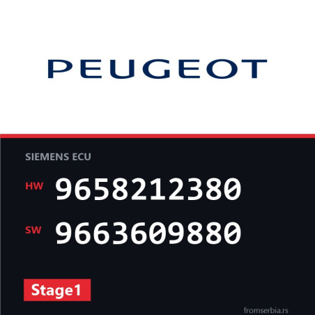 Peugeot 307 9658212380 9663609880 Stage1 tuning file