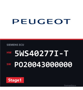 Peugeot 307 5WS40277I-T PO20043000000 Stage1 tuning file