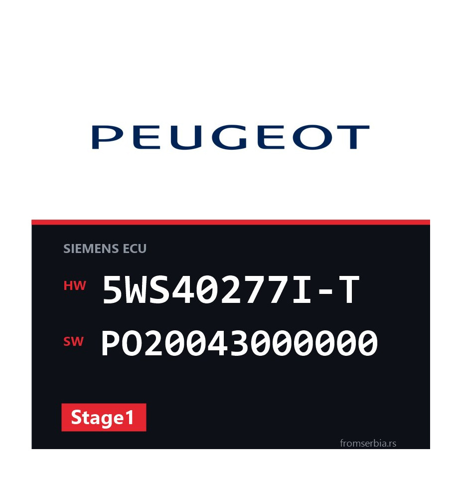 Peugeot 307 5WS40277I-T PO20043000000 Stage1 tuning file